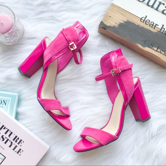 NUDE Shoes - NUDE Flicka Ankle Strap Sandals Hot Pink 7.5